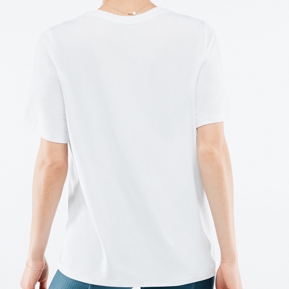 Fabletics Blake Short-Sleeve Long Tee White - Picture 2 of 2